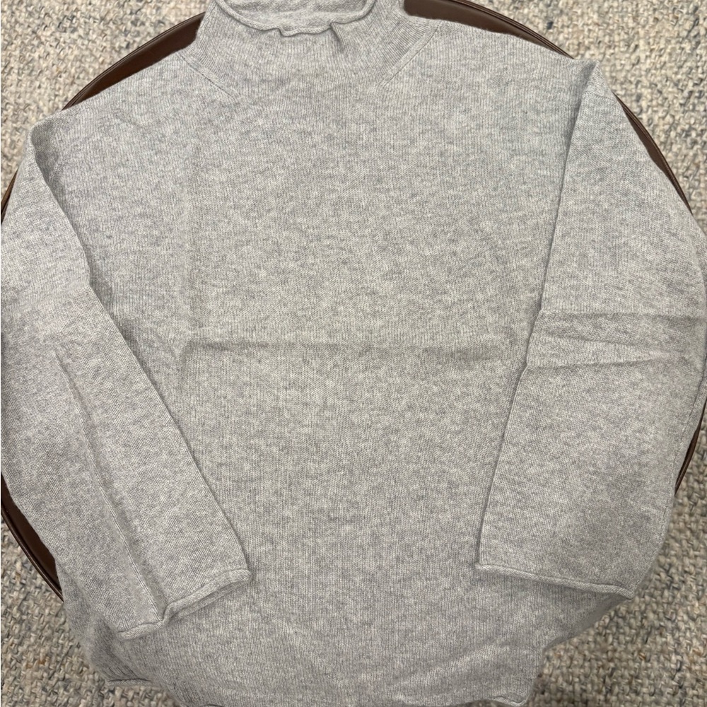 J. Crew Gray Cowl Neck Sweater